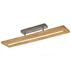 Image de TRIO, Plafonnier, Brad incl. 1 x LED,SMD,27,0 Watt,3000K,3400 Lm. Corps: Bois naturel, couleur de bois L:100,0cm, L:20,0cm, H:16,7cm,Fonction mémoire,