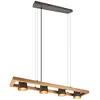 Image de TRIO, Suspension, Bell 4xE14, max.25,0 W Métal, nickel antique, Corps: Métal, nickel antique L:100,0cm, L:21,0cm, H:150,0cm IP20,Sans illuminant,Réglable en hauteur