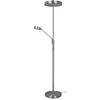 Image de TRIO, Lampadaire, Franklin incl. 1 x LED,SMD,35,0 Watt,2700+3200+4000K,4100 Lm. incl. 1 x LED,SMD,6,5 Watt,2700+3200+4000K,650 Lm. Métal, Noir, Corps: Métal, Nickel mat