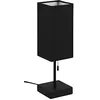 Image de Reality RIO, Lampe de table, Burton 1xE14, max.28,0 W Organza, Fumé, Corps: Métal, noir mat Ø:12,5cm, H:28,5cm Interrupteur de cordon,IP20,Sans illuminant