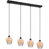 Image de Reality, Suspension, Borka 4xE27, max.40,0 W Corps: Maillage rotin, naturel L:95,0cm, L:17,0cm, H:150,0cm IP20,Sans illuminant,Réglable en hauteur
