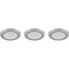 Image de Trio LED Lampe encastrable Argus Set de 3 653610306, Plastique Chrome, avec LED RBG 4 Watt avec changement de couleur, Télécommande, Dimmable