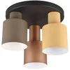 Image de Trio Leuchten Plafonnier AGUDO 619430317, Métal multicolor, Coffee/Beige/Taupe, excl. 3x E27