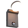 Image de Trio Leuchten Adour 245569142 Applique murale d'extérieur à LED en aluminium moulé sous pression Anthracite Abat-jour acrylique blanc avec LED 7,5 W Changement de couleur et détecteur de mouvement