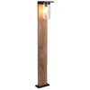 Image de ARDILA PALO ALTO DA ESTERNO ALLUMINIO NERO CON EFFETTO LEGNO E VETRO TRASPARENTE CON INTERRUTTORE E SENSORE CREPUSCOLARE IP44 H.100CM 1 LUCE ATTACCO E27