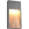 Image de Trio Leuchten Salmon 246960135 Applique murale d'extérieur en aluminium moulé sous pression Anthracite/imitation bois Avec LED 11 W