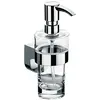 Image de Emco Mundo 332100101 Distributeur de Savon Liquide Chromé/Verre Cristal Transparent