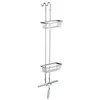 Image de Emco 356600106 System 2 Support de porte avec 2 paniers profonds et raclette de douche Chromé