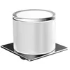 Image de EMCO Distributeur de savon mural avec gobelet - Distributeur de savon mural de qualité supérieure en métal et verre cristal - Distributeur de savon liquide avec commande en bas - Chromé et transparent