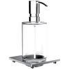Image de Emco Liaison 182100105 Distributeur de savon liquide pour rails en verre cristal Transparent Pompe doseuse en métal 240 ml Chrome