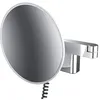 Image de EMCO Miroir de rasage et cosmétique LED - Modèle mural - Double articulation - Grossissement 3 compartiments - Rond - Câble spirale et fiche - 109506041