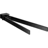 Image de EMCO Loft Porte-serviettes double bras mural pivotant en aluminium de qualité supérieure pour deux serviettes Noir mat