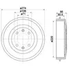 Image de TEXTAR Tambour de frein 94010300 (2 pièces)