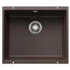 Image de BLANCO ROTAN 500-U | Évier en granit en Silgranit café | Type de montage : sous plan | Pour armoires inférieures de 60 cm de large | Grand volume de bassin | Surface facile à nettoyer | [53 x 46 x