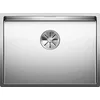 Image de BLANCO CLARON 550-IF Évier en acier inoxydable, type de montage : montage par le haut et à ras de surface, pour armoires inférieures de 60 cm de large, résistant aux rayures, grand volume de bassin