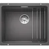 Image de BLANCO ETAGON 500-U | Évier en granit gris rocher SILGRANIT | Type de montage : sous plan | Pour armoires inférieures de 60 cm de large | Concept de système bien pensé avec rails ETAGON polyvalents