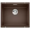 Image de BLANCO SUBLINE 500-U   Évier de Cuisine en Granit pour Meubles Bas de 60 cm de Large   Sous Plan   SILGRANIT   Marron   523441