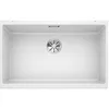 Image de BLANCO SUBLINE 700-U | Évier en granit blanc en SILGRANIT | Type de montage : sous plan | pour armoires inférieures de 80 cm de large | Forme de bassin 2 en 1 : deux bacs, une découpe et une seule