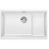 Image de BLANCO SUBLINE 700-U Level Évier en granit blanc en SILGRANIT blanc | Type de montage : sous plan | Pour armoires inférieures de 80 cm de large | Une découpe et monté une seule fois | [73 x 46 x 21,2