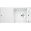 Image de BLANCO AXIA III XL 6 S | Évier en granit en silgranit blanc | Type de montage : encastré par le haut | réversible | avec planche à découper en verre | pour armoires inférieures de 60 cm de large | +