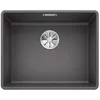 Image de BLANCO SUBLINE 500-F | Évier en granit gris rocher | Type de montage : affleurant | Pour armoires inférieures de 60 cm de large | Grand volume de bassin pour une utilisation optimale | Surface facile