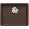 Image de BLANCO SUBLINE 500-F | Évier en granit en Silgranit café | Type de montage : affleurant | Pour armoires inférieures de 60 cm de large | Grand volume de bassin pour une utilisation optimale | Surface