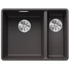 Image de BLANCO SUBLINE 340/160-F | Évier en granit SILGRANIT gris rocher | Type de montage : affleurant | Bac principal à gauche | Pour armoires inférieures de 60 cm de large | Une découpe et une seule fois