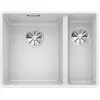 Image de BLANCO SUBLINE 340/160-F | Évier en granit blanc en Silgranit | Type de montage : affleurant | Bac principal à gauche | Pour armoires inférieures de 60 cm de large | Une découpe et monté une seule