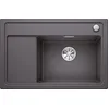 Image de BLANCO Zenar XL 6 S Compact Évier en granit gris rocher SILGRANIT Type de montage : installation par le haut, bac principal à droite, pour armoires inférieures de 60 cm de large, grand bassin, facile