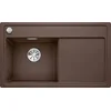 Image de Blanco Zenar 45 S-F SILGRANIT® PuraDur® Bac à gauche ou à train Couleur : café