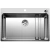 Image de BLANCO ETAGON 700-IF/A   Évier de Cuisine en Inox pour Meubles Bas de 80 cm de Large   Avec Fond Plat IF et Plage de Robinetterie   Inox Finition Satinée   524274