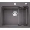 Image de BLANCO ETAGON 6 - Évier en granit en SILGRANIT pour la cuisine pour armoires de fond de 60 cm de large - Gris - 524530