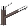 Image de BLANCO KANO   Robinet Mitigeur Monocommande Bicolore pour la Cuisine   Plage de pivotement à 360°   Chrome/Marron   525033
