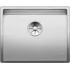 Image de BLANCO CLARON 500-U Durinox Évier en acier inoxydable, type de montage : sous comptoir, pour armoires inférieures de 60 cm de large, résistant aux rayures, grand volume de bassin pour une utilisation