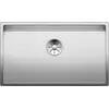 Image de BLANCO CLARON 700-IF Durinox Évier en acier inoxydable, Type de montage : encastrement par le haut et sur la surface, pour armoires inférieures de 80 cm de large, résistant aux rayures, grand volume