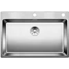 Image de Blanco 525246 | Évier de cuisine en acier inoxydable ANDANO 700-IF/A | Couleur/Finition : acier poli Largeur du meuble sous évier : 60 cm
