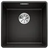 Image de BLANCO SUBLINE 400-F Évier en granit noir en Silgranit noir Type de montage : affleurant pour armoires inférieures de 50 cm de large Grand volume pour une utilisation optimale Surface facile à