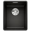 Image de BLANCO SUBLINE 320-F Évier en granit noir en silgranit noir Type de montage : affleurant pour armoires inférieures de 40 cm de large Grand volume pour une utilisation optimale Surface facile à
