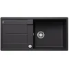 Image de BLANCO METRA XL 6 S-F Évier en granit en silgranit noir | Type de montage : affleurant | réversible | Pour armoires inférieures de 60 cm de large | Grand bac | Surface facile à nettoyer