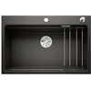 Image de BLANCO ETAGON 8 | Évier en granit noir en SILGRANIT | Type de montage : montage par le haut | Pour armoires inférieures de 80 cm de large | Concept de système bien pensé avec rails ETAGON polyvalents