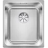 Image de BLANCO SOLIS 340-U Évier en acier inoxydable | Type de montage : sous-plan | Pour armoires inférieures de 40 cm de large | Résistant aux rayures | Grand volume de bassin
