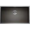 Image de BLANCO ZEROX 700-U DarkSteel Évier en acier inoxydable | Type de montage : sous plan | Pour armoires inférieures de 80 cm de large | Résistant aux rayures | Grand volume de bassin