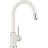 Image de BLANCO MIDA-S Robinet de cuisine en blanc doux - Haute pression - Avec tuyau extensible - Clapet anti-retour - Cartouche en céramique - Qualité d'eau assurée et économie d'eau - 10,8 x 22,3 x 33,6 cm