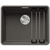 Image de BLANCO ETAGON 500-F, SILGRANIT gris volcanique, type de montage : affleurant, sans commande de ventilation, avec accessoires, meuble bas de 60 cm, concept de système avec rails ETAGON polyvalents