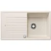 Image de BLANCO ZIA 5 S Évier en granit SILGRANIT blanc doux, type de montage : montage par le haut, réversible, pour armoires inférieures de 50 cm de large, grand bassin, surface facile à nettoyer
