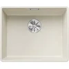 Image de BLANCO SUBLINE 500-F Évier en granit en silgranit blanc doux - Type de montage : encastré - Pour armoires inférieures de 60 cm de large - Grand volume de bassin - Surface facile à nettoyer - 52,7 x