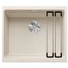 Image de BLANCO ETAGON 500-U Évier en granit en silgranit blanc doux | Type de montage : sous-meuble | Pour armoires inférieures de 60 cm de large | Concept de système avec rails ETAGON polyvalents | [53 x 46