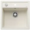 Image de BLANCO DALAGO 5-F Silgranit blanc doux, type d'encastrement : encastré de surface, avec commande de ventilation, meuble bas de 50 cm, grand volume de bassin pour une utilisation optimale, surface