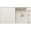 Image de BLANCO AXIA III 5 S-F, SILGRANIT blanc doux, type d'encastrement : affleurant, réversible, avec planche à découper en bois, meuble bas de 50 cm, grand bac et surface facile à nettoyer