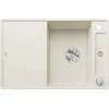 Image de BLANCO AXIA III 45 S-F, SILGRANIT blanc doux, type d'encastrement : affleurant, réversible, avec planche à découper en verre, meuble bas de 45 cm, grand bac et surface facile à nettoyer
